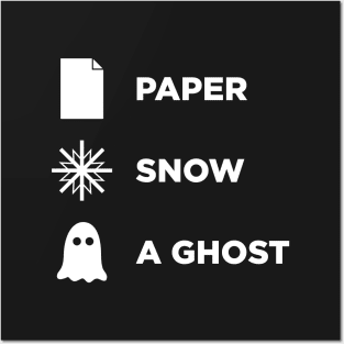 Paper, Snow, A Ghost! Posters and Art